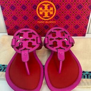 💖 NWT Tory Burch Pink Miller Sandals - RARE: Retrired Color Combo ✨️